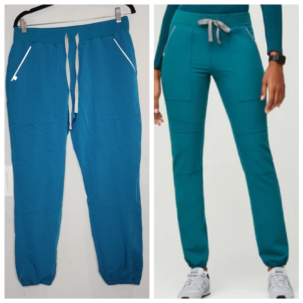 Figs Venis Jogger Scrub Pants Pacific Blue Limited Edition Size Medium Petite MP